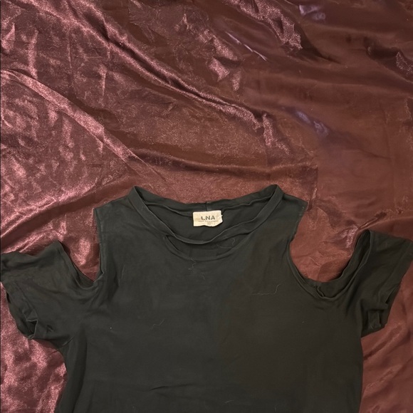 LNA Black Women's Top with Cut Outs - Picture 5 of 7